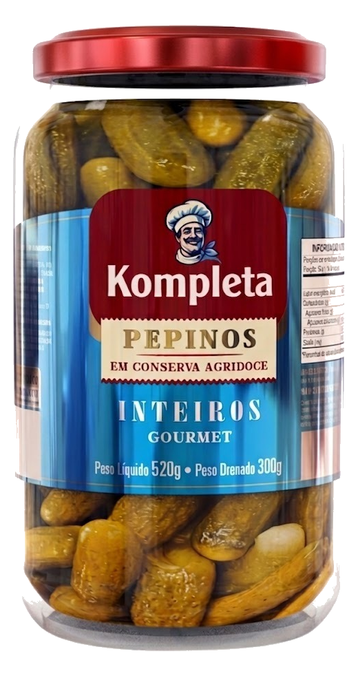Pepinos em Conserva Agridoce Inteiro